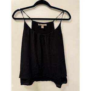 Forever 21 Medium Black Cami Flowy Layered Blouse Spaghetti Straps